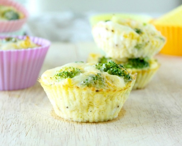 Make-Ahead Broccoli Cheddar Egg Cups by Kaleigh McMordie, MCN, RDN of Lively Table (www.livelytable.com)