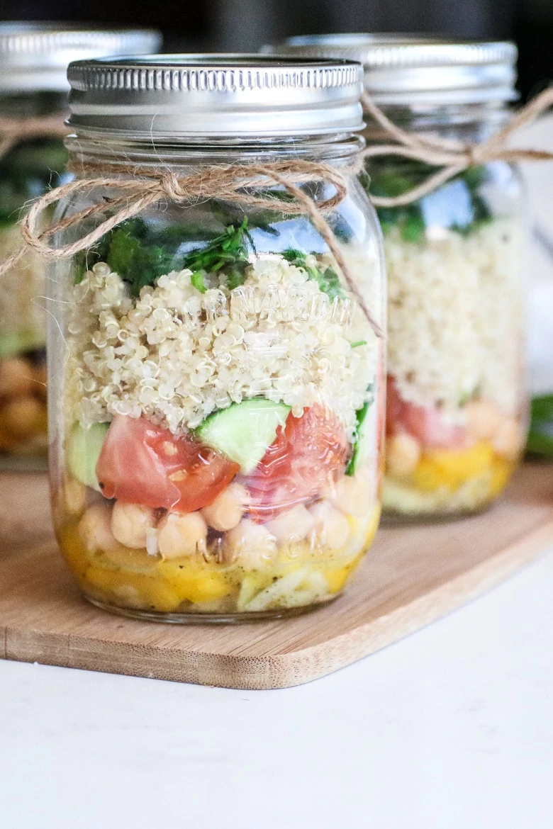 Mason Jar Chopped Salad with Quinoa