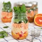 salmon mason jar salad