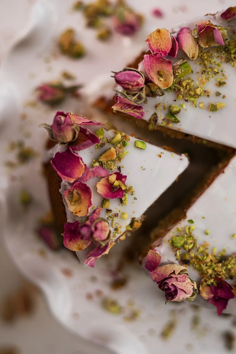 Rose and Cardamom Cake for Valentine's Day - Bakes and Blunders