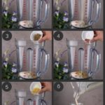 step by step preparation shots of how to make homemade ranch dressing in a blender