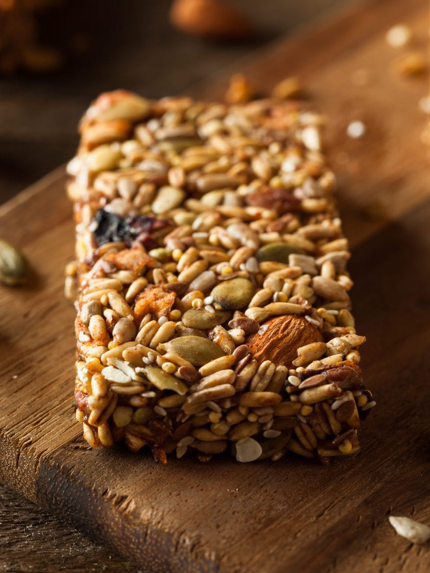 Raw Organic Granola Bars with Seeds and Nuts