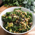 Kale Mediterranean Salad with Farro and Lentils