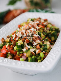 High Protein Kachumber Salad | Desi~licious RD