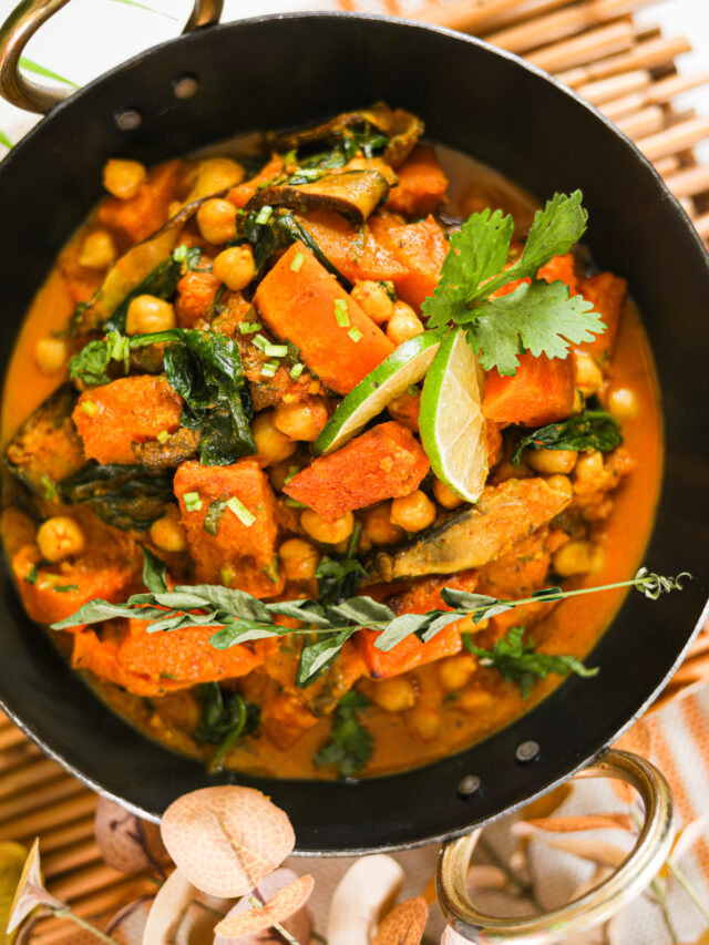 How To Make Butternut Squash Chickpea Vegetable Curry - Shahzadi Devje ...