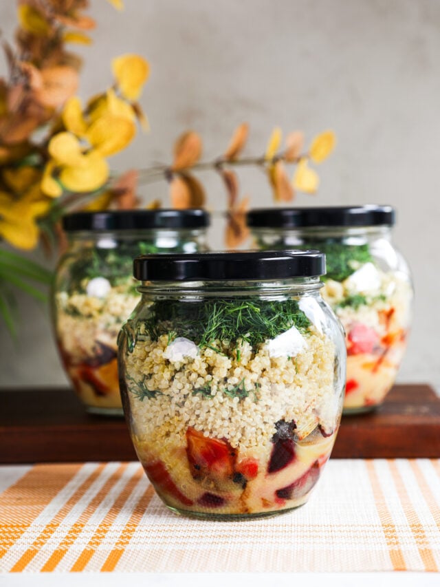 Moroccan-Inspired Oven Roasted Vegetables Salad With Quinoa