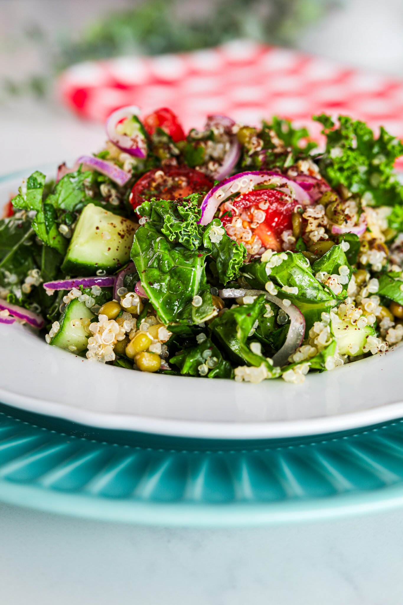 Kale And Quinoa Salad With Lemon Dressing | Desi~licious RD